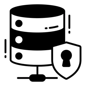 Database Protection and security vector icons set cyber computer network bu.. イラスト素材