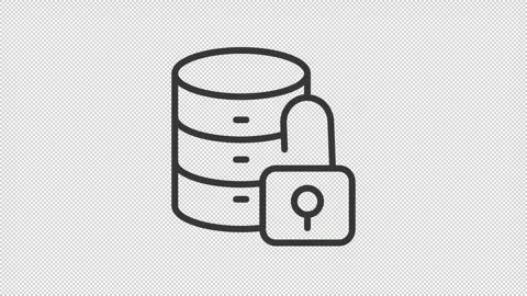 Database protection line animation Stock Footage 337776401