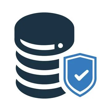 Database, protection, security icon. Simple vector design. Stock Illustration