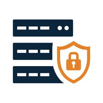 Database, protection, security icon. Simple editable vector graphics. Stock Illustration