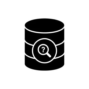 Database Query Advanced Search Black Filled Style Icon Stock-Illustration