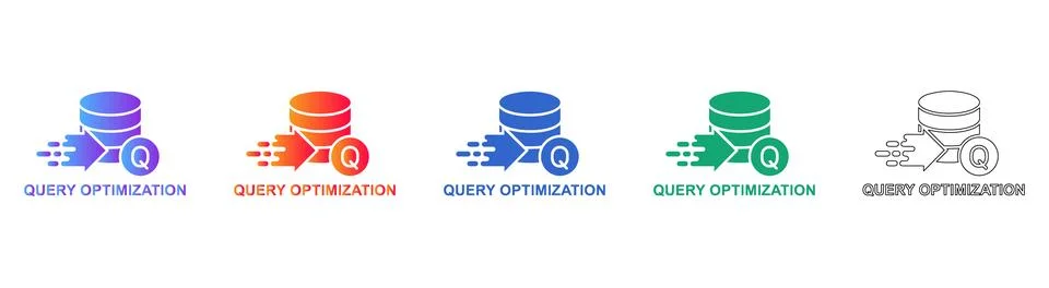 Database Query Optimization Concept Graphic Stock Illustration