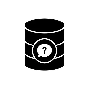 Database Query Search Black Filled Style Icon Stock-Illustration
