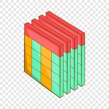 Database query table icon, cartoon style Illustrazione stock