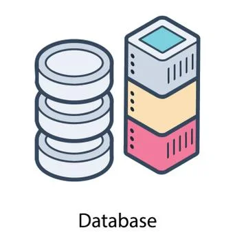 Database Rack Vector Stock Illustration