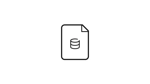 Database Raw Data File Format Icons Bundle Loop Stock Footage 334762485