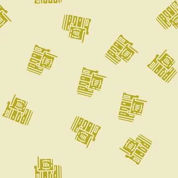 Database scripts glyph vector seamless pattern Stock Illustration