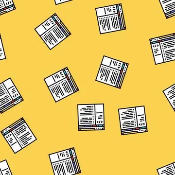 Database scripts vector seamless pattern Stock Illustration