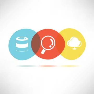 Database, search engine Stock Illustration