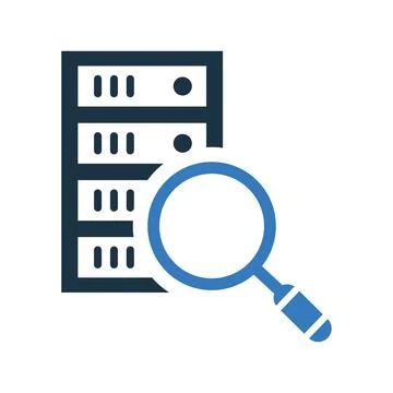 Database, search icon. Simple vector design. Stock Illustration