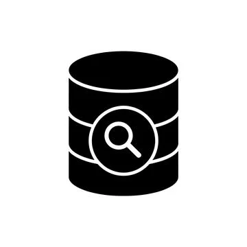 Database Search Query Black Filled Style Icon Stock-Illustration
