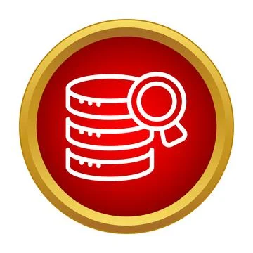 Database searching concept icon on red background イラスト素材