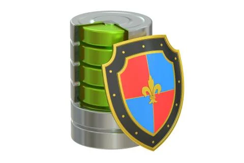 Database security concept, 3D rendering 스톡 일러스트
