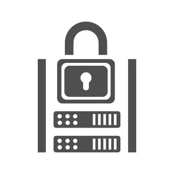 Database, security, server storage icon Stock Illustration