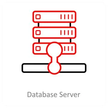 Database server and Big data icon concept Stock Illustration