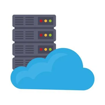 Database server and cloud Stock Illustration