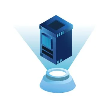 Database server and computing technology Illustrazione stock
