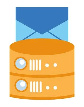 Database server and envelope イラスト素材