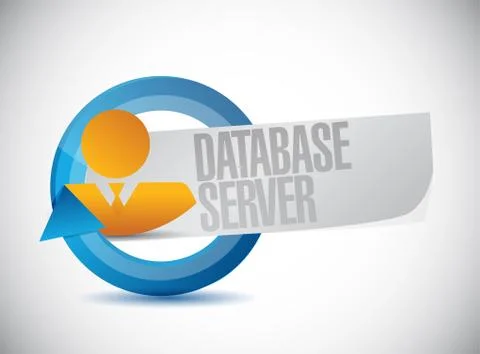 Database server avatar sign illustration イラスト素材