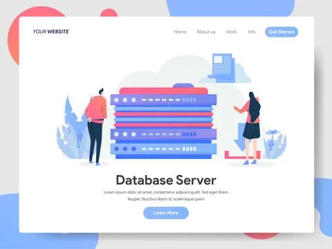 Database Server banner of landing page イラスト素材