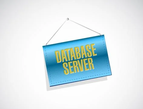 Database server banner sign illustration イラスト素材