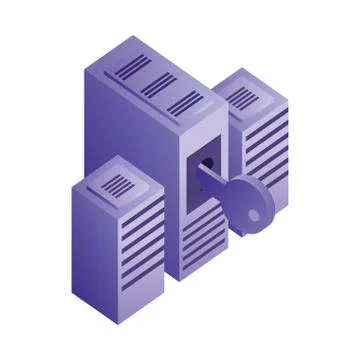Database server center security protection networking Stock Illustration