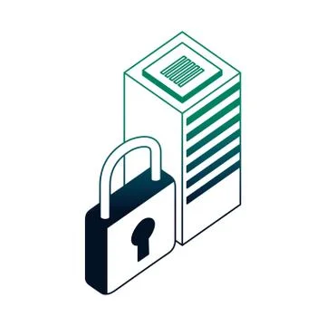 Database server center security protection network Stock Illustration