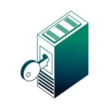 Database server center security protection networking 스톡 일러스트
