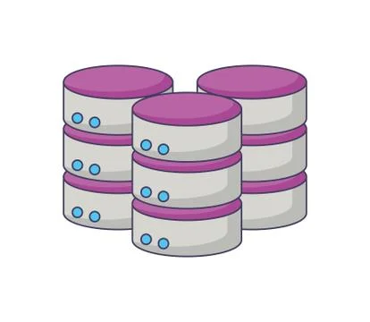 Database server center storage data system Stock Illustration