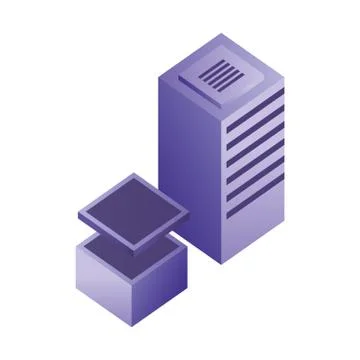 Database server center storage data network Stock Illustration