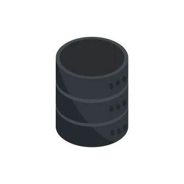 Database server center technology hardware device computer isometric Stock Illustration