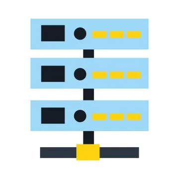Database server center technology storage Stock Illustration