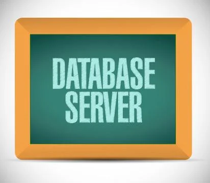 Database server chalkboard sign Illustrazione stock