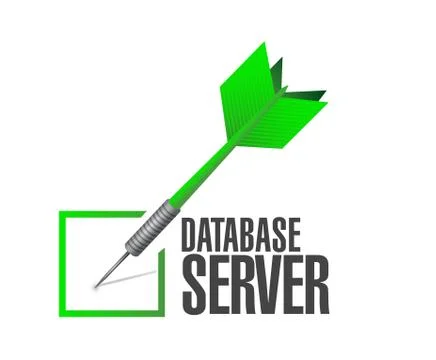Database server check dart sign illustration イラスト素材