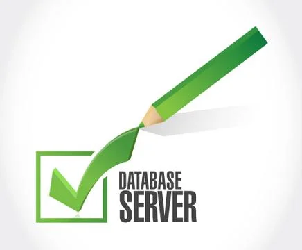 Database server check mark sign イラスト素材
