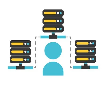 Database server connection avatar data security Stock Illustration