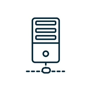 Database server connection internet of things line icon 스톡 일러스트