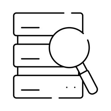 Database server data search and analysis icon イラスト素材