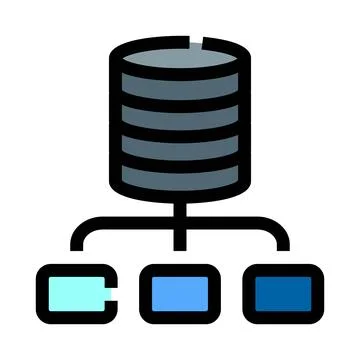 Database server distributing network connections across sources イラスト素材