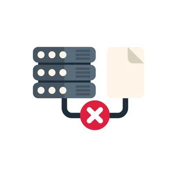 Database server down with file transfer being denied イラスト素材