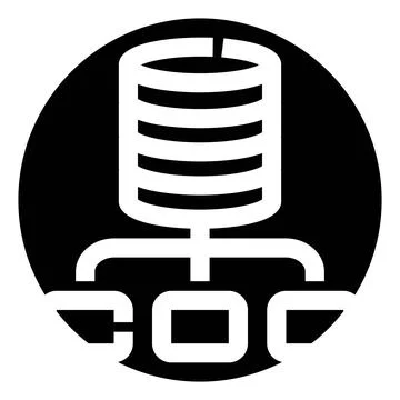 Database server hosting data network technology concept Illustrazione stock