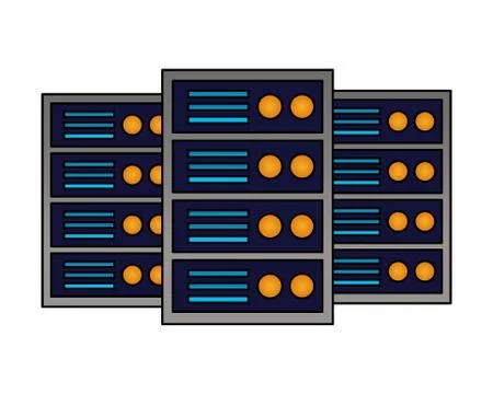 Database server hosting technology Stock Illustration