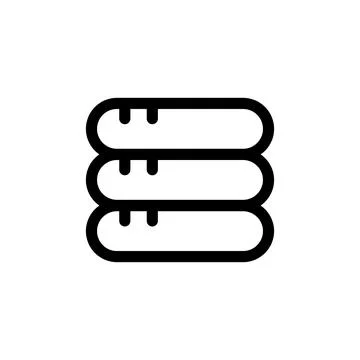 Database server icon for cloud storage and data management systems Stock Illustration