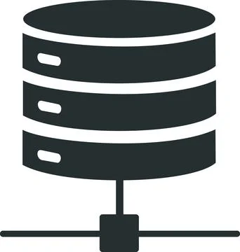 Database server icon for data storage Stock Illustration