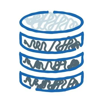Database server icon illustrating complex data storage Stockillustratie