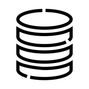 Database server icon illustrating digital data storage Stock Illustration