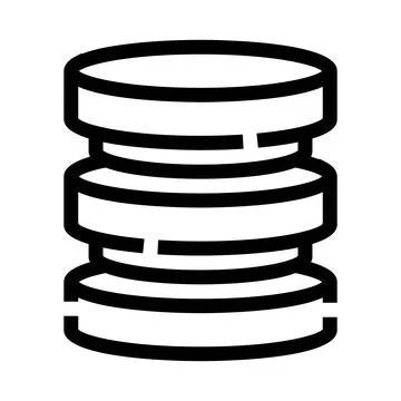 Database server icon representing data storage technology Stock Illustration
