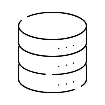 Database server icon representing data storage and computing Stock Illustration