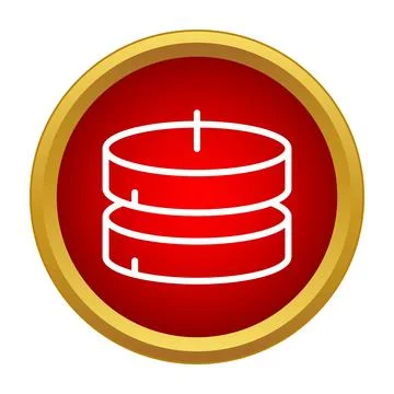 Database server icon showing cloud storage concept Stock Illustration