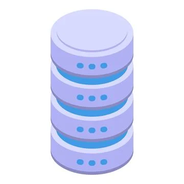 Database server icon showing data storage for cloud computing Stock Illustration